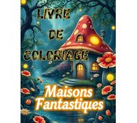 Maisons Fantastiques Livre de Coloriage pour Adultes: 50 illustrations magiques de maisons en forme de champignons nichées dans des paysages féeriques pour éveiller votre créativité. (volume 2)