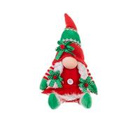 Maisons Nain de Noël Ornement en Tissu Jolie Poupée Décoration pour la Maison, Vacances Festives, Pièce de Conversation Unique Idée Parfaite Accessoires de Maison de Poupée Cuisine (D,38 x 18 cm)