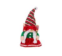 Maisons Ornement Nain de Noël en Tissu Jolie Poupée Décoration pour la Maison, Vacances Festives, Pièce de Conversation Unique Idée Parfaite Accessoires de Maison de Poupée Cuisine (B, 30 x 14 cm)