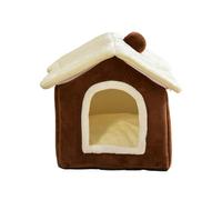 Maisons pour Chatons pour Chats d'intérieur, Grotte pour lit pour Chat - Grotte de lit pour Chats Semi-fermée | Lits Couverts pour Chats 40x3 5cm/15.75x13.78 Pouces, Maison d'hiver Douce pour Animaux