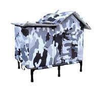 Maisons pour Chats 'Extérieur,Abri Fermé Résistant Au Vent,Abri pour Chaton Sauvage Extérieur Surélévé | pour Terrasse Balcon Jarin Parc Zone Résientielle Garage Grange Coin e Rue