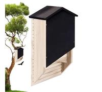 Maisons pour chauves-souris - Bois pour extérieur, maison pour chauves-souris double couche | Chauve-souris pour l'hiver Abri suspendu sur les -toits, habitat mural