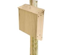 Maisons pour chauves-souris en bois naturel fait à la main avec toit, résistant aux intempéries, vissé non traité et caserne d'hiver