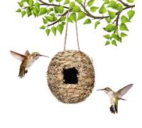 Maisons Pour Colibri - Charmant Maison À Oiseaux Suspendue En Paille | Maisons À Oiseaux Créatives Fait À La Main, Boîtes Chaudes Pour Oiseaux Suspendus, Décoration De Jardin, Nidification Pour Jar