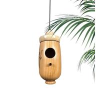 Maisons pour colibris Protection contre la pluie en bois et design adorable pour colibris avec cintre pour usage extérieur : jardin, balcon, patio, patio, véranda et terrasse