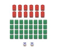 Maisons pour Monopoly, pièces de Rechange pour Jeux d'hôtel, Maisons et Accessoires en Plastique, Ensemble supplémentaire pour Jeux de société (Rouge)