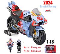 Maisto 1:18 # 93 Marc Marquez # 73 Alex Marquez 2024 Gresini Racing Moto GP alliage moulé modèle de Moto collection cadeau jouet Gresini n°73 2024