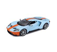 Maisto - 1/18 Ford GT 2017 Ford GT40 MKIV - Bleu et Orange Voiture en métal à l’échelle 1/18ème avec Portes, Capot et Coffre ouvrants