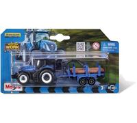 MAISTO - 1/72 Fresh Metal Ferme - Tracteur avec remorque Fendt/Massey Fergusson/NH - Assortiment -