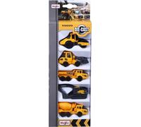Maisto 12375 - Set de 5 véhicules de chantier Volvo (8cm)