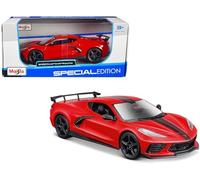 Maisto Modèle Chevrolet Corvette Stingray Coupe High Wing '21 – Réplique die-cast 1:24 – Rouge