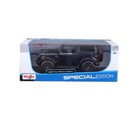 Maisto 2021 Ford Bronco Wildtrak Dark Blue Metallic with Dark Gray Top Special Edition 1/18 Diecast Model Car by 31456