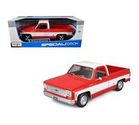 Maisto - Chevrolet C10 Cheyenne Super 1974 Bleue et Blanche - Voiture Miniature métal 1/18 - Modèle très détaillé avec Portes, Capot et Coffre ouvrants - Edition Collector Chevrolet