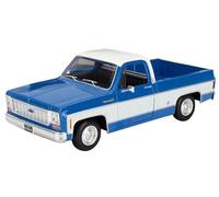 Maisto - Chevrolet C10 Cheyenne Super 1974 Bleue et Blanche - Voiture Miniature métal 1/18 - Modèle très détaillé avec Portes, Capot et Coffre ouvrants - Edition Collector Chevrolet