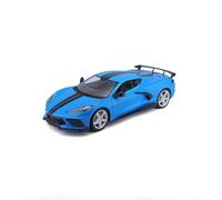 Maisto Chevrolet Corvette Stingray Coupe (High Wing) 2020 Blanc Échelle 1/18 (31455W)