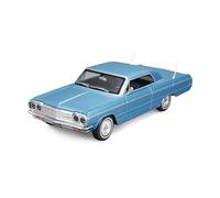 Maisto Modèle réduit de voiture Chevrolet Impala 1964 Échelle 1:24 Bleu métallisé