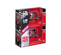 Maisto - Coffret Cadeau Ducati Lenovo Team 2023, 2 Motos Diecast 1:18, GP23#1 Bagnaia et #23 Bastianini, détails réalistes, Licence Officielle Ducati, âge 3+