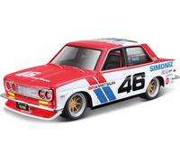 Maisto - Design Tokyo Mods - BRE Datsun 510, rouge et blanc avec le numéro 46, 1:24