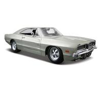 Maisto Die Cast 1:24 Scale Silver 1969 Dodge Charger R/T