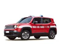 Maisto - Jeep Renegade Vigili Del Fuoco, échelle 1:24, modèle réduit Diecast avec Portes et Capot ouvrables, licences Officielles Jeep et Vigili Del Fuoco, détails réalistes, âge recommandé 3+ Ans