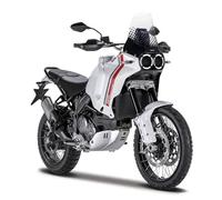 Maisto M34007-22989 DUCATI DESERTX - Réplique de moto moulée sous pression incroyablement détaillée, moto à l'échelle 1:18, blanc