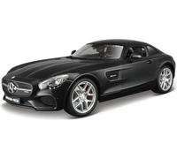 Maisto Mercedes AMG GT : Voiture Miniature à l'échelle 1/18, avec Suspension, Portes, Coffre et Capot ouvrant, modèle Fini, orientable, 24 cm, Noir (531398)