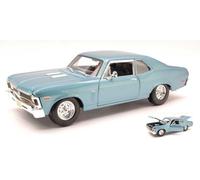 Maisto MI31132LB Chevrolet Nova SS Coupe' 1970 Light Metallic Blue 1:18 Die CAST Compatible avec