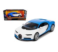 Maisto Modèle Bugatti 32509 Chiron Blanc Bleu Maßstab 1:24 Modèle Auto