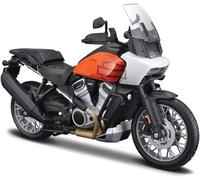 Harley Davidson Pan Amérique 1250 2021 Orange Blanc Modèle de Moto 1:12 Maisto