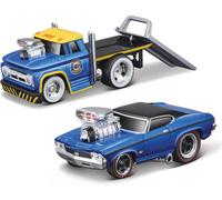 Maisto - Muscle Transports - 1966 Chevrolet C60 Flatbed 1969 Chevrolet Chevelle SS 396, 1:64