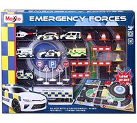 Maisto Tapis de Jeu Fresh Metal Emergency Force avec véhicules moulés sous Pression