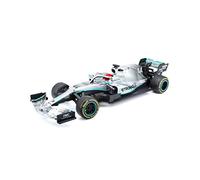 Maisto Tech R/C F1 Mercedes AMG Petronas W10 (2019) Voiture télécommandée Lewis Hamilton à l'échelle 1:24 Formule 1 2,4 GHz Commande poignée pistolet 22 cm Argent (582352)
