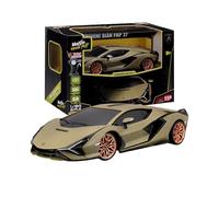 Maisto Tech - RC Lamborghini Sian FKP 37 1:24, Voiture Radiocommandée avec Batterie Lithium, Direction Proportionnelle, Contrôleur Inclus, Licence Lamborghini, Âge 5+