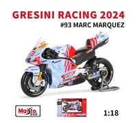 Maisto Voiture en métal 1/18 Moto GP Racing Gresini SF 2024 #93 Marquez