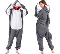 MAISUIZI Combinaison unisexe pour adulte - Costume d'Halloween - Cosplay - Pyjama fantaisie - Vêtement de nuit, gris souris, XL