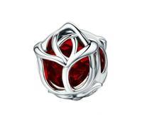 MAITONGG 925 Argent Sterling Petit Prince & Rose Breloque Perle Campanule Princesse Coeur Croix Coquillage Pendentif Fit Diy Bracelet Bijoux