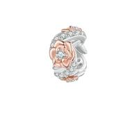 MAITONGG 925 Argent Sterling Petit Prince & Rose Breloque Perle Campanule Princesse Coeur Croix Coquillage Pendentif Fit Diy Bracelet Bijoux