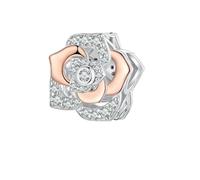 MAITONGG 925 Argent Sterling Petit Prince & Rose Breloque Perle Campanule Princesse Coeur Croix Coquillage Pendentif Fit Diy Bracelet Bijoux