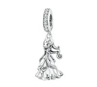 MAITONGG 925 Argent Sterling Petit Prince & Rose Breloque Perle Campanule Princesse Coeur Croix Coquillage Pendentif Fit Diy Bracelet Bijoux