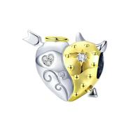 MAITONGG Coeur Breloque Feuille D’Opale Pendentif Suspendu 925 Perles En Argent Sterling Fit Original Bracelet Bricolage Femmes Collier Breloques