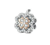 MAITONGG Coeur Breloque Feuille D’Opale Pendentif Suspendu 925 Perles En Argent Sterling Fit Original Bracelet Bricolage Femmes Collier Breloques