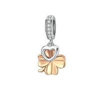 MAITONGG Coeur Breloque Feuille D’Opale Pendentif Suspendu 925 Perles En Argent Sterling Fit Original Bracelet Bricolage Femmes Collier Breloques