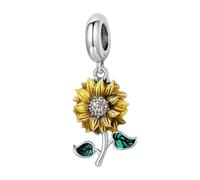 MAITONGG Marguerite Fleur Breloques 925 Argent Sterling Mariage Perles Vintage Pendentif Bricolage Bracelet Collier Fabrication De Bijoux