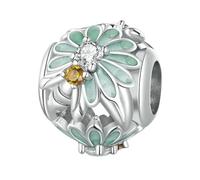 MAITONGG Marguerite Fleur Breloques 925 Argent Sterling Mariage Perles Vintage Pendentif Bricolage Bracelet Collier Fabrication De Bijoux