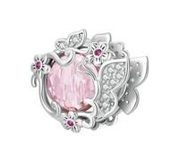 MAITONGG Perle Intercalaire 925 Argent Sterling Fleur Oiseau Breloques Pendentif Creux Coeur Perles Fit Original Bracelet Bricolage Collier Women Fabrication De Bijoux