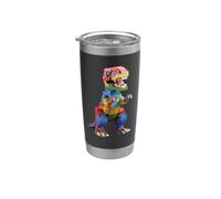 Maître Builder T-Rex Dinosaure Briques - Graphique amusant Gobelet isotherme en acier inoxydable double paroi