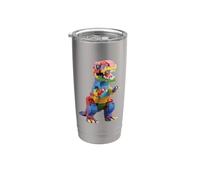 Maître Builder T-Rex Dinosaure Briques - Graphique amusant Gobelet isotherme en acier inoxydable double paroi
