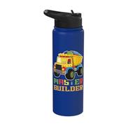 Maître Builder Truck Block Building Brique Builder Stainless Steel Insulated Water Bottle