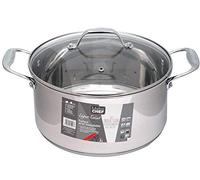 Maitre Chef - Faitout en Inox avec Couvercle en Verre 28CM