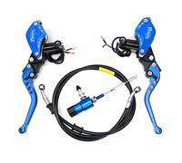 Maître-cylindre de frein d'embrayage hydraulique de 22 mm pour moto, kit de leviers CNC compatible avec moto tout-terrain, moto, scooter, Pit Bike, ATV (bleu)